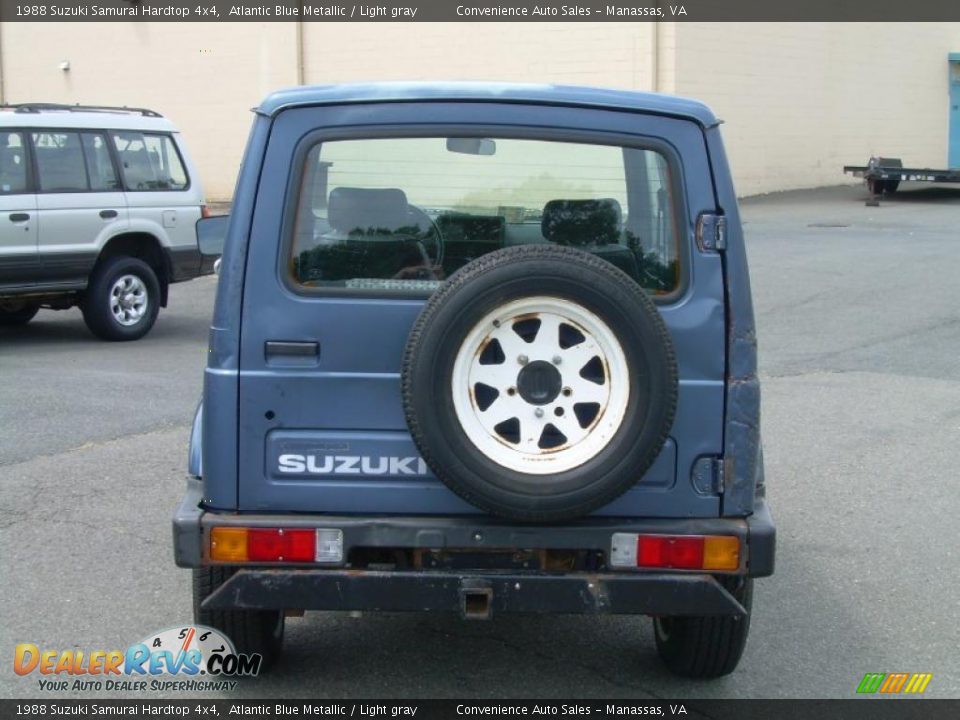 1988 Suzuki Samurai Hardtop 4x4 Atlantic Blue Metallic / Light gray Photo #7