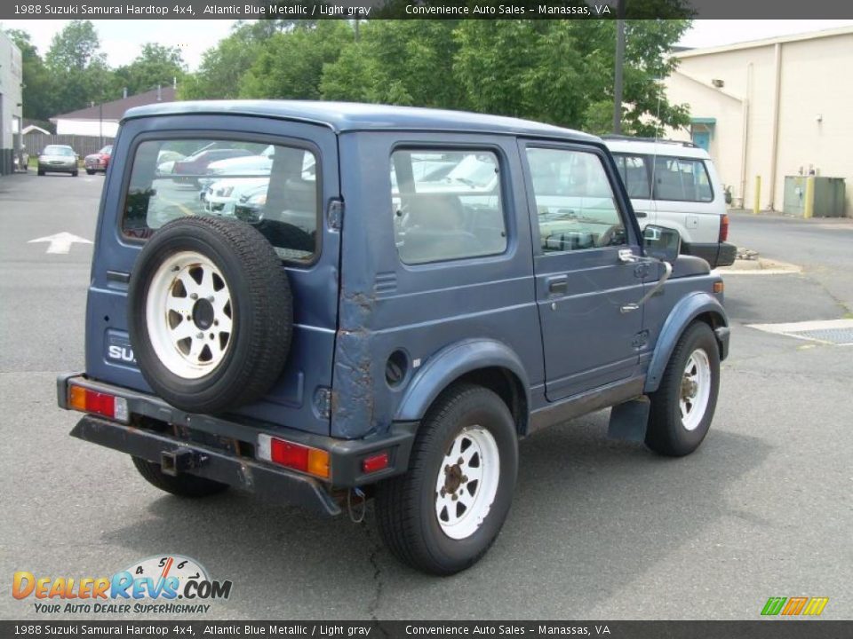 1988 Suzuki Samurai Hardtop 4x4 Atlantic Blue Metallic / Light gray Photo #8