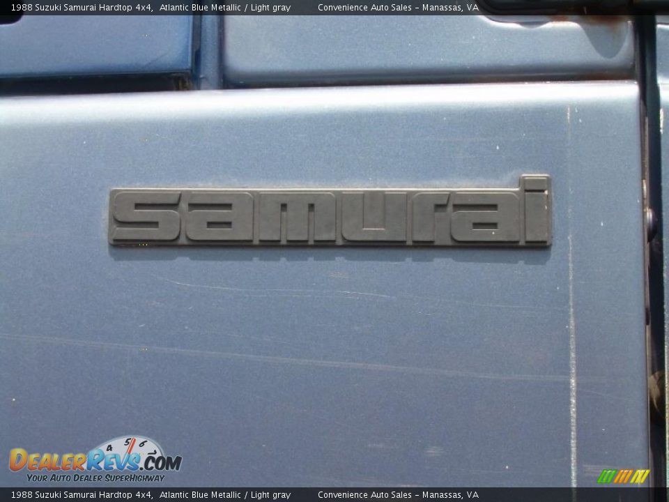 1988 Suzuki Samurai Hardtop 4x4 Atlantic Blue Metallic / Light gray Photo #11