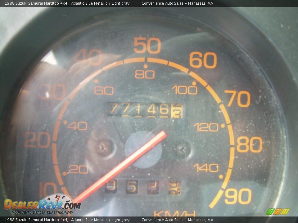 1988 Suzuki Samurai Hardtop 4x4 Atlantic Blue Metallic / Light gray Photo #13