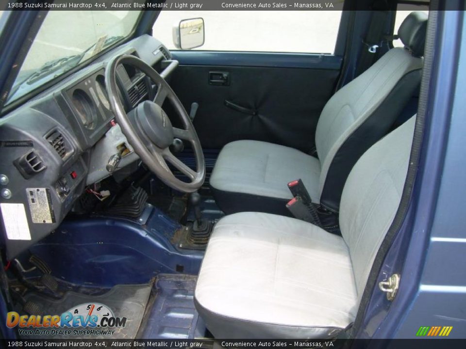 1988 Suzuki Samurai Hardtop 4x4 Atlantic Blue Metallic / Light gray Photo #14