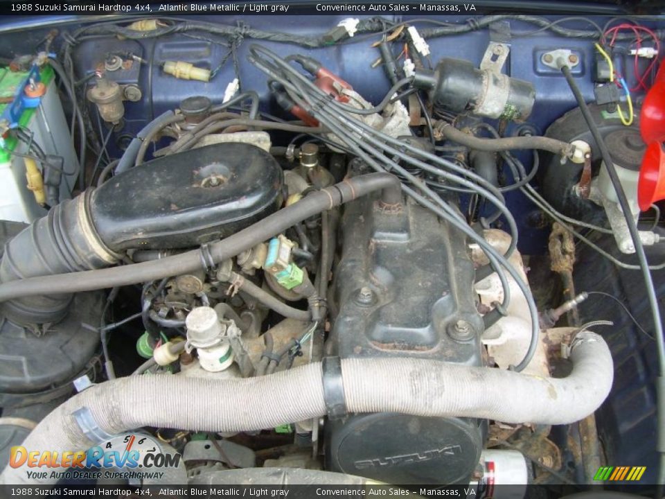 1988 Suzuki Samurai Hardtop 4x4 Atlantic Blue Metallic / Light gray Photo #17