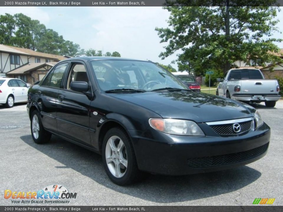 2003 Mazda Protege LX Black Mica / Beige Photo #7