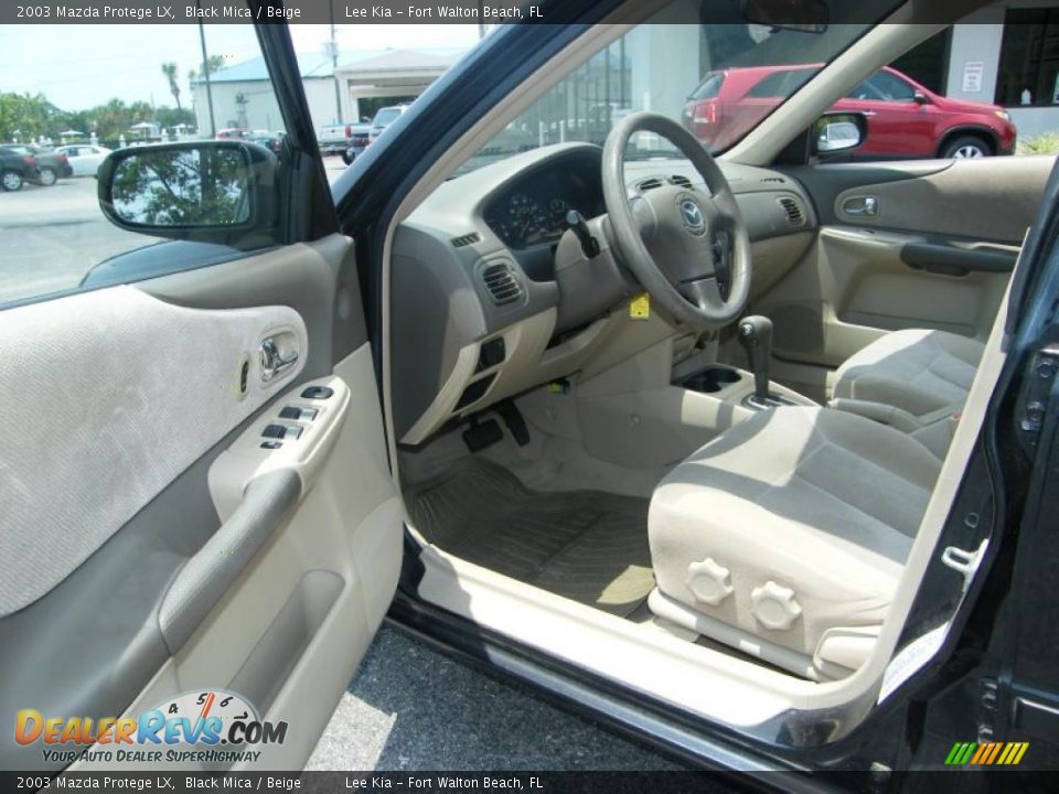 2003 Mazda Protege LX Black Mica / Beige Photo #14