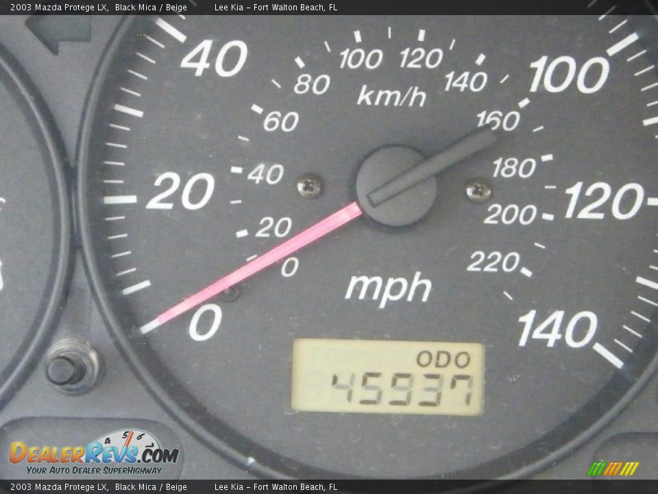 2003 Mazda Protege LX Black Mica / Beige Photo #30