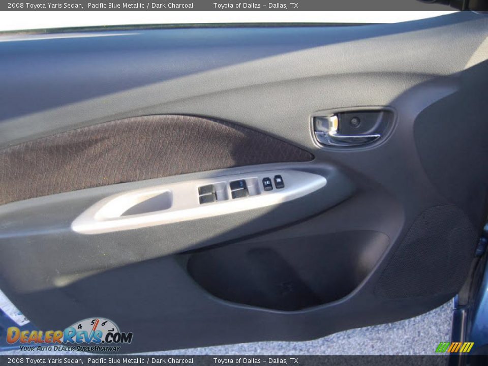 2008 Toyota Yaris Sedan Pacific Blue Metallic / Dark Charcoal Photo #13