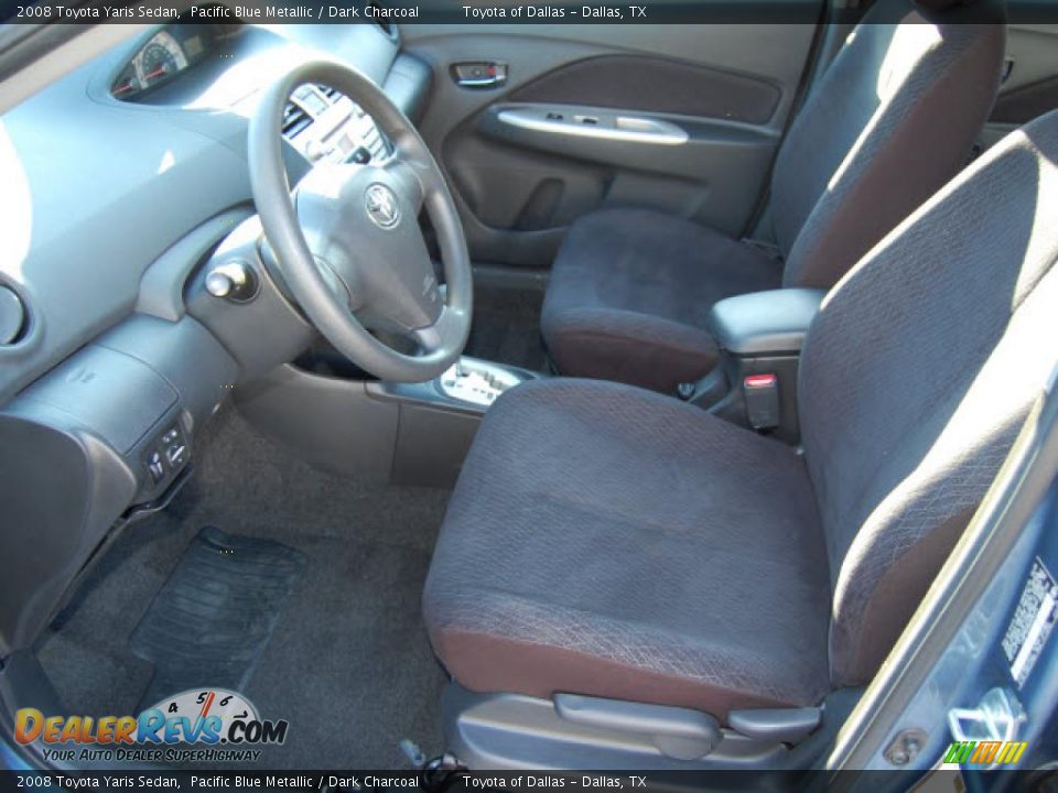 2008 Toyota Yaris Sedan Pacific Blue Metallic / Dark Charcoal Photo #14