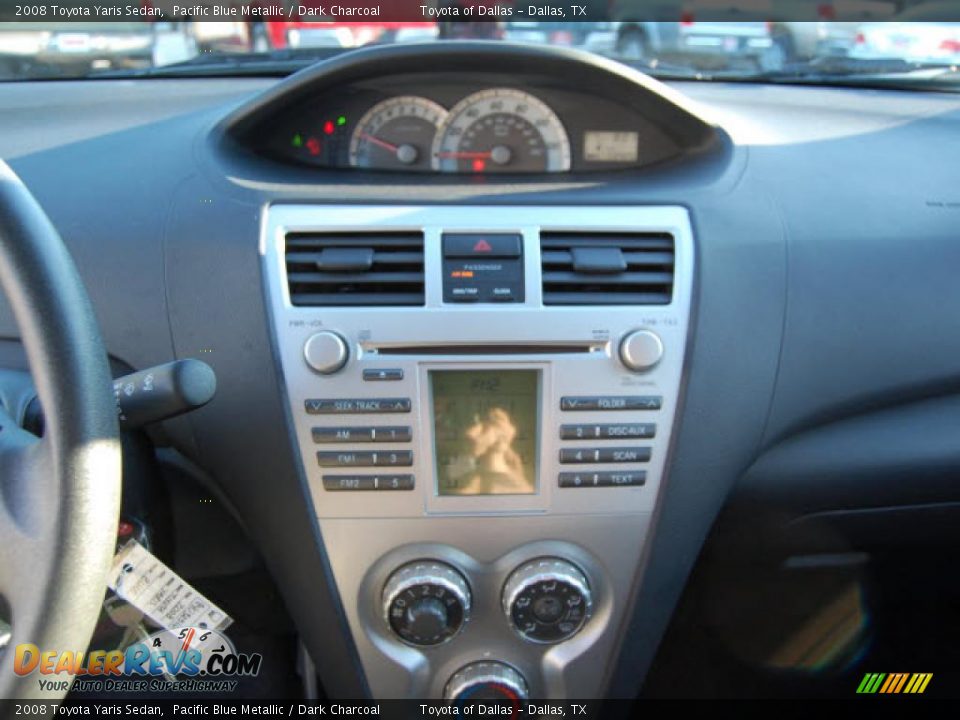 2008 Toyota Yaris Sedan Pacific Blue Metallic / Dark Charcoal Photo #15