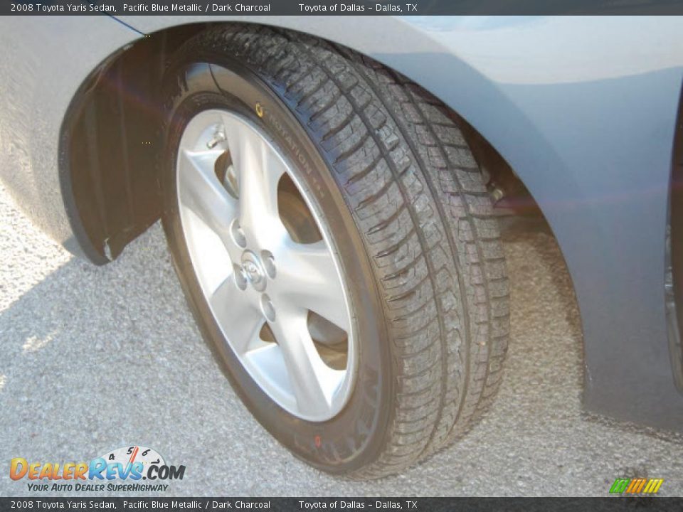 2008 Toyota Yaris Sedan Pacific Blue Metallic / Dark Charcoal Photo #16