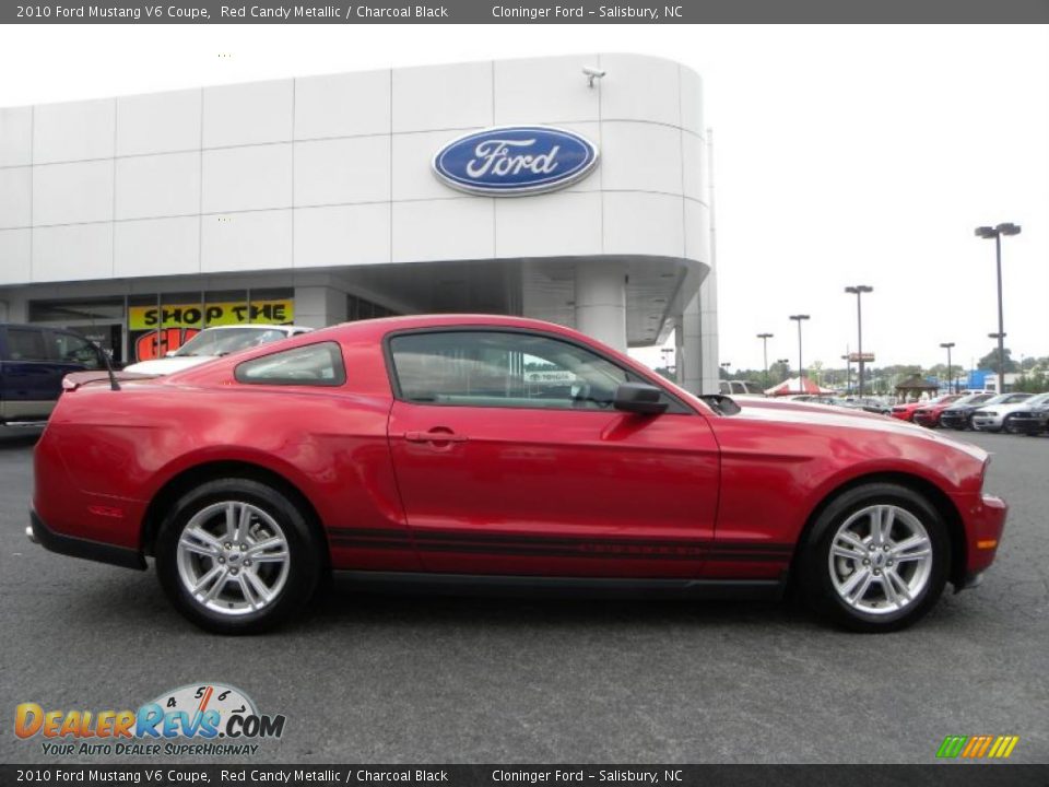 2010 Ford Mustang V6 Coupe Red Candy Metallic / Charcoal Black Photo #2