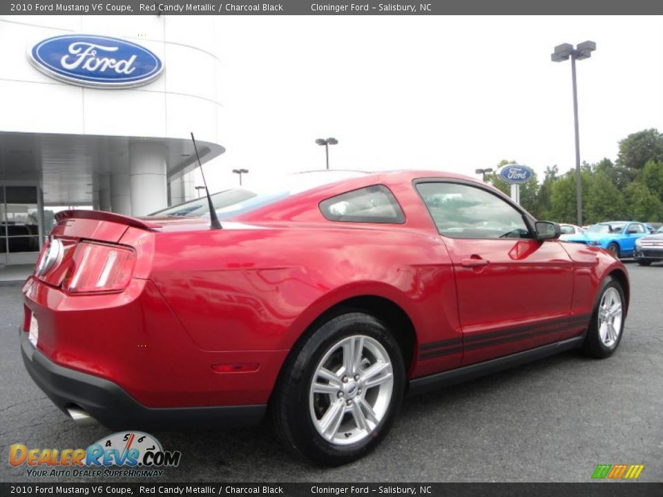 2010 Ford Mustang V6 Coupe Red Candy Metallic / Charcoal Black Photo #3
