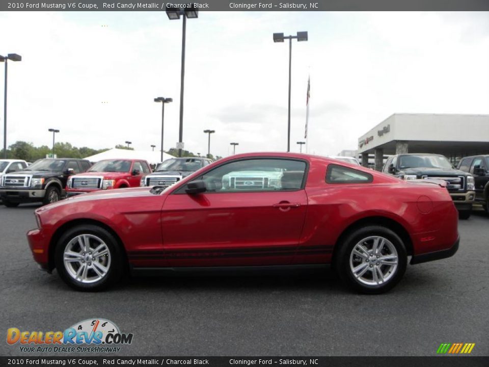 2010 Ford Mustang V6 Coupe Red Candy Metallic / Charcoal Black Photo #5