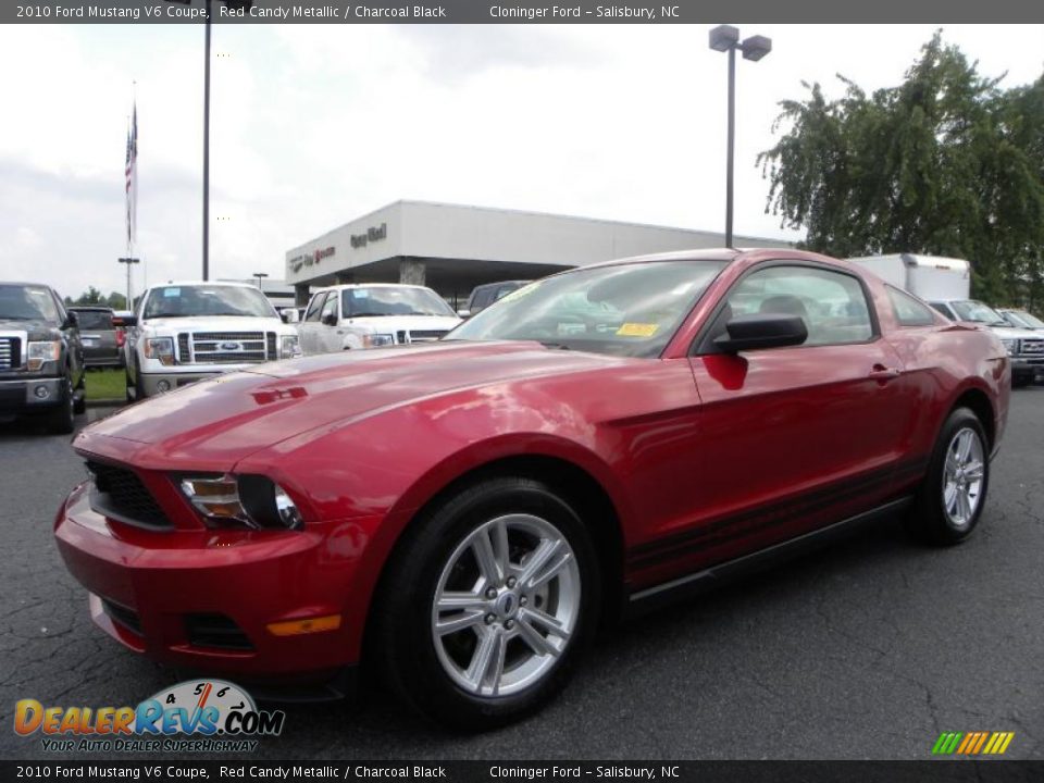 2010 Ford Mustang V6 Coupe Red Candy Metallic / Charcoal Black Photo #6