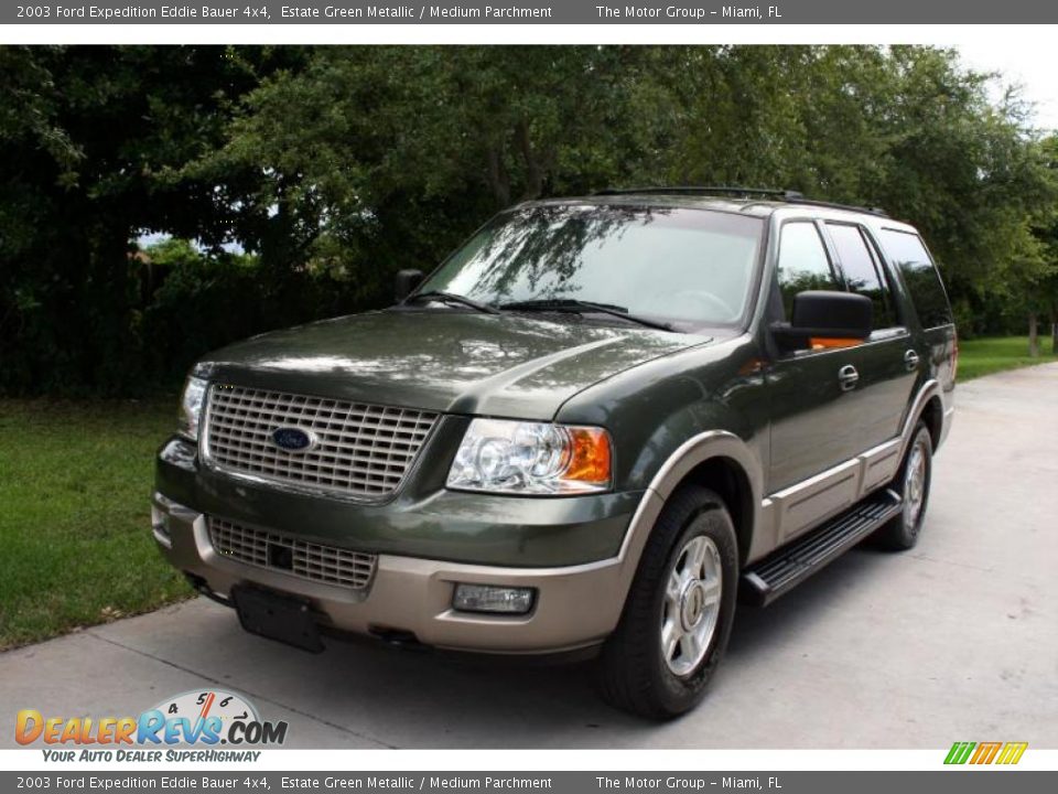 2003 Ford Expedition Eddie Bauer 4x4 Estate Green Metallic / Medium Parchment Photo #1