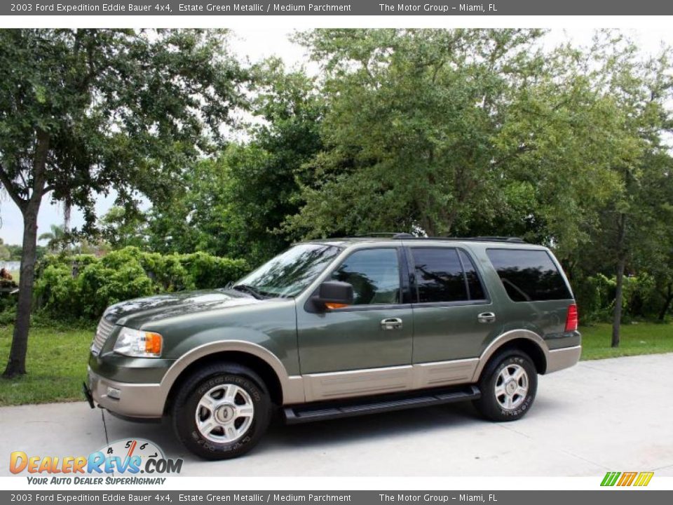 2003 Ford Expedition Eddie Bauer 4x4 Estate Green Metallic / Medium Parchment Photo #2