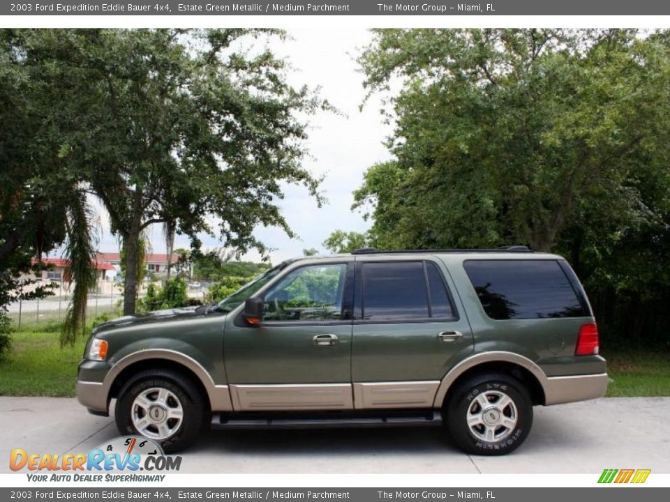 2003 Ford Expedition Eddie Bauer 4x4 Estate Green Metallic / Medium Parchment Photo #3