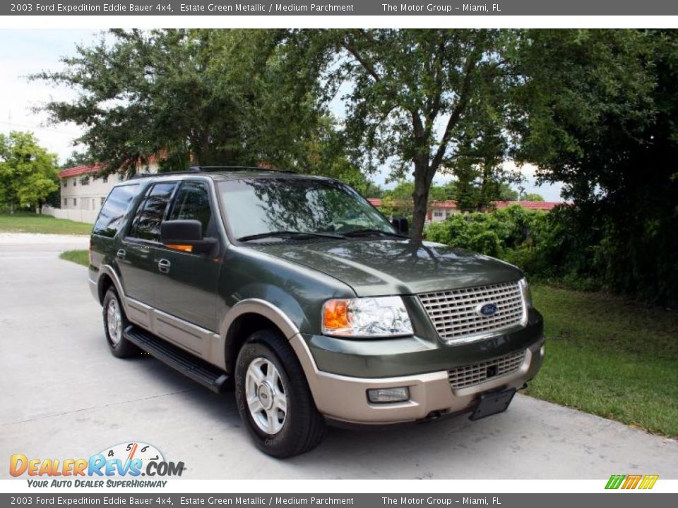 2003 Ford Expedition Eddie Bauer 4x4 Estate Green Metallic / Medium Parchment Photo #15