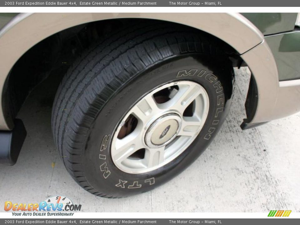 2003 Ford Expedition Eddie Bauer 4x4 Estate Green Metallic / Medium Parchment Photo #30