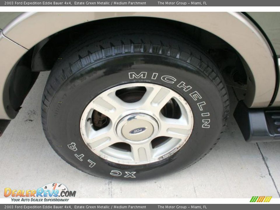 2003 Ford Expedition Eddie Bauer 4x4 Estate Green Metallic / Medium Parchment Photo #31