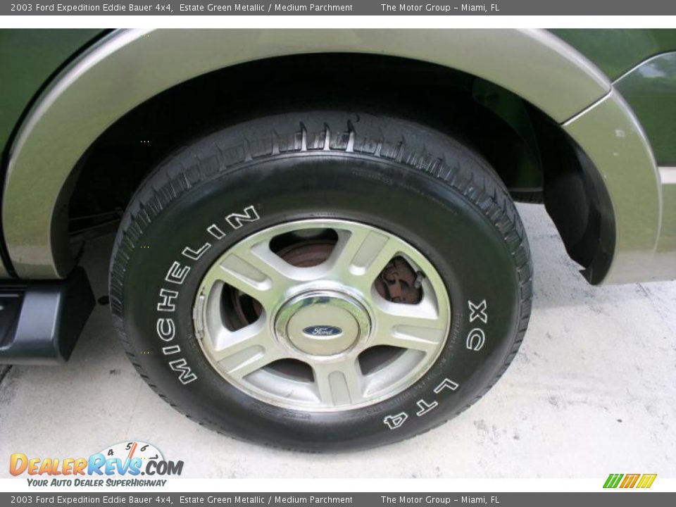 2003 Ford Expedition Eddie Bauer 4x4 Estate Green Metallic / Medium Parchment Photo #32