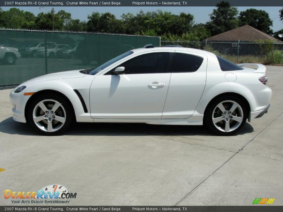 2007 Mazda RX-8 Grand Touring Crystal White Pearl / Sand Beige Photo #6