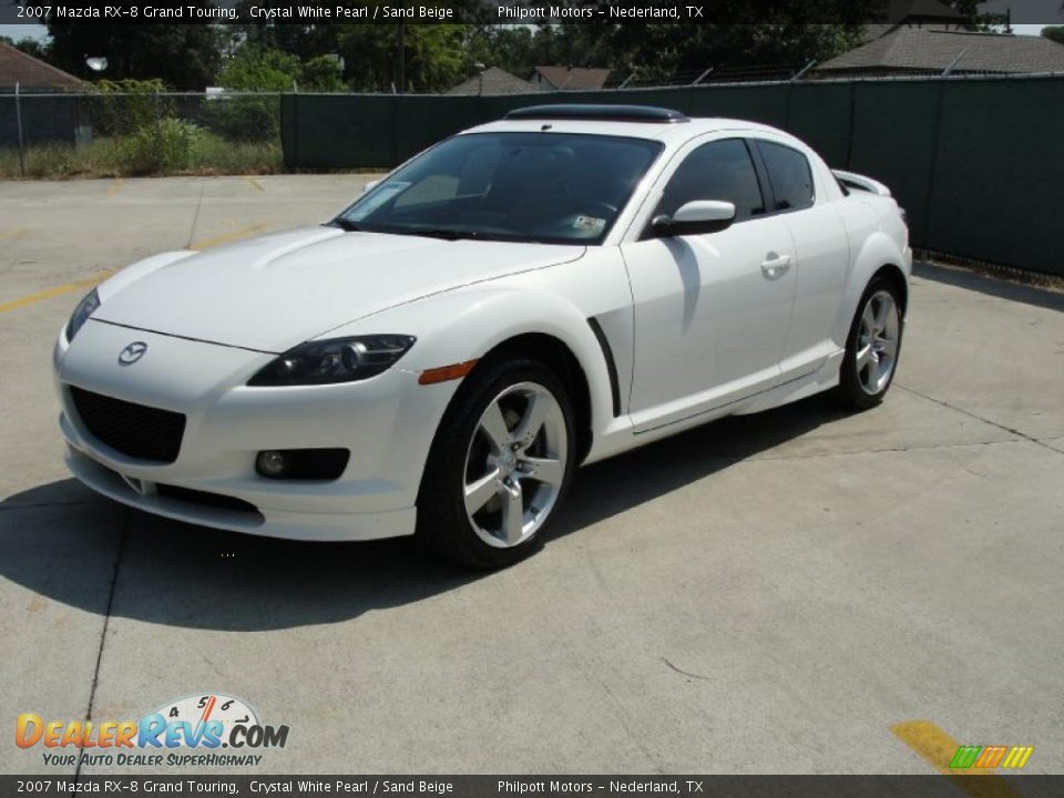 2007 Mazda RX-8 Grand Touring Crystal White Pearl / Sand Beige Photo #7