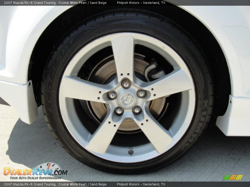 2007 Mazda RX-8 Grand Touring Crystal White Pearl / Sand Beige Photo #16