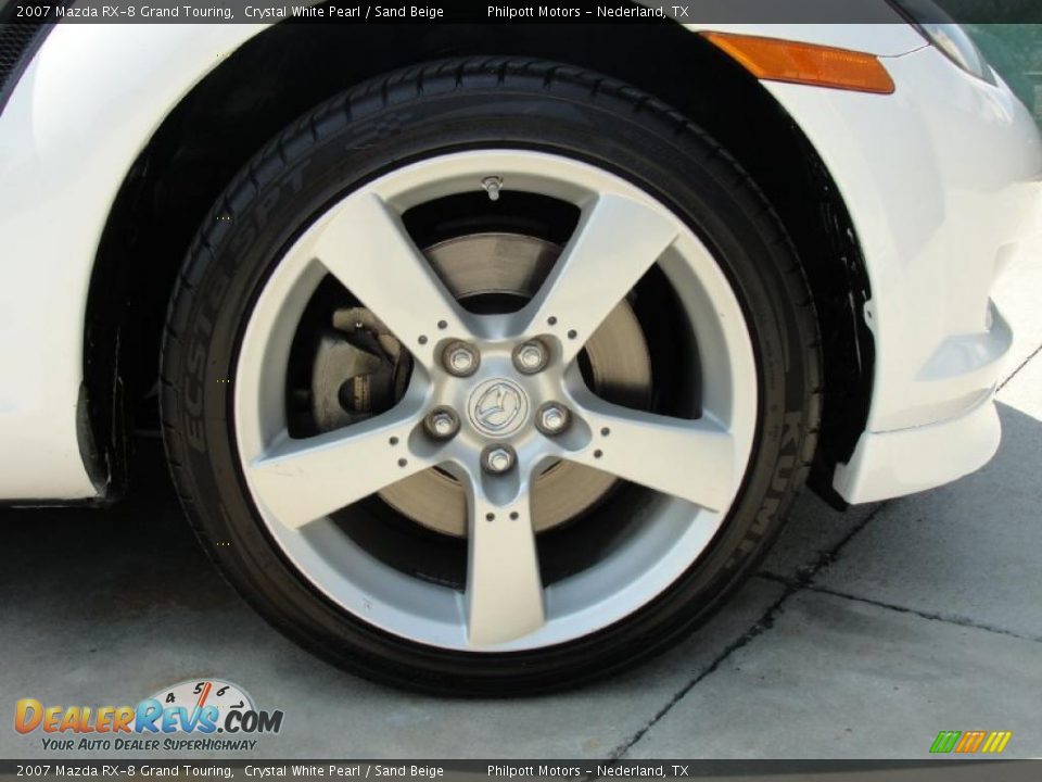 2007 Mazda RX-8 Grand Touring Crystal White Pearl / Sand Beige Photo #17