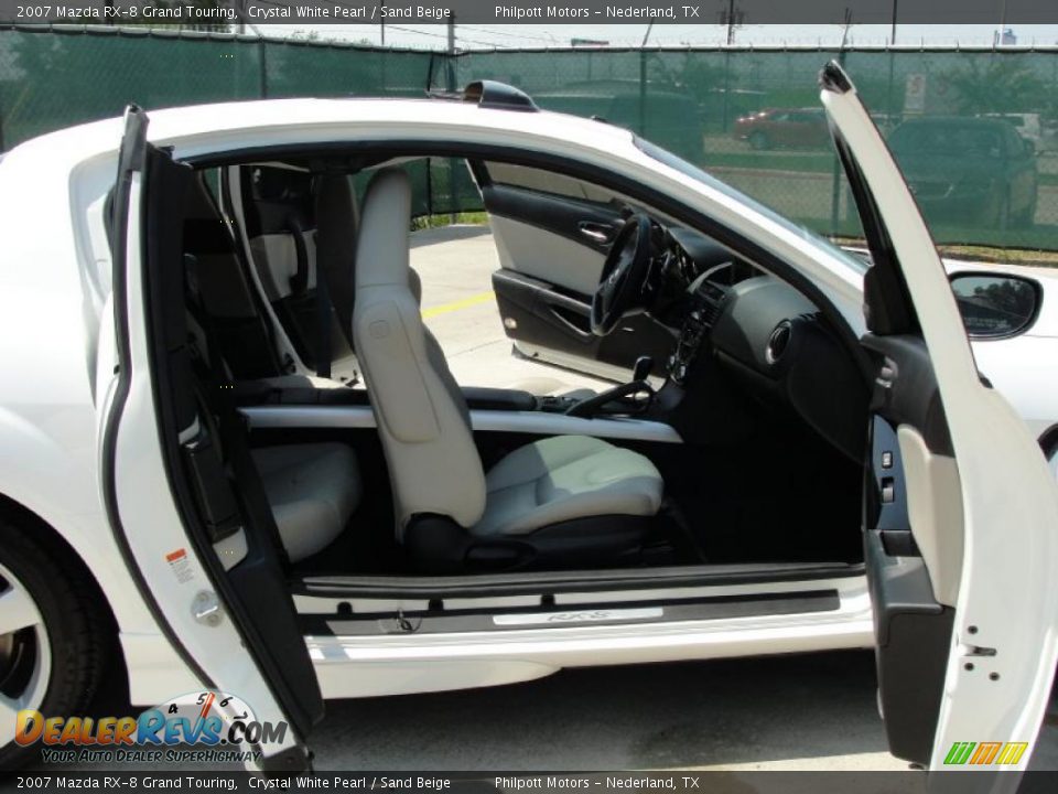 2007 Mazda RX-8 Grand Touring Crystal White Pearl / Sand Beige Photo #24