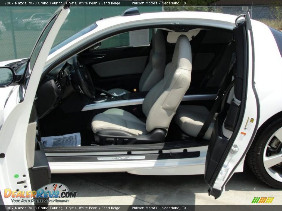 2007 Mazda RX-8 Grand Touring Crystal White Pearl / Sand Beige Photo #31