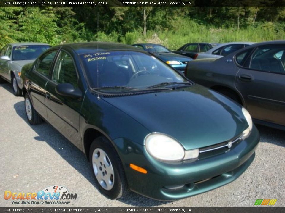 2000 Dodge Neon Highline Forest Green Pearlcoat / Agate Photo #1