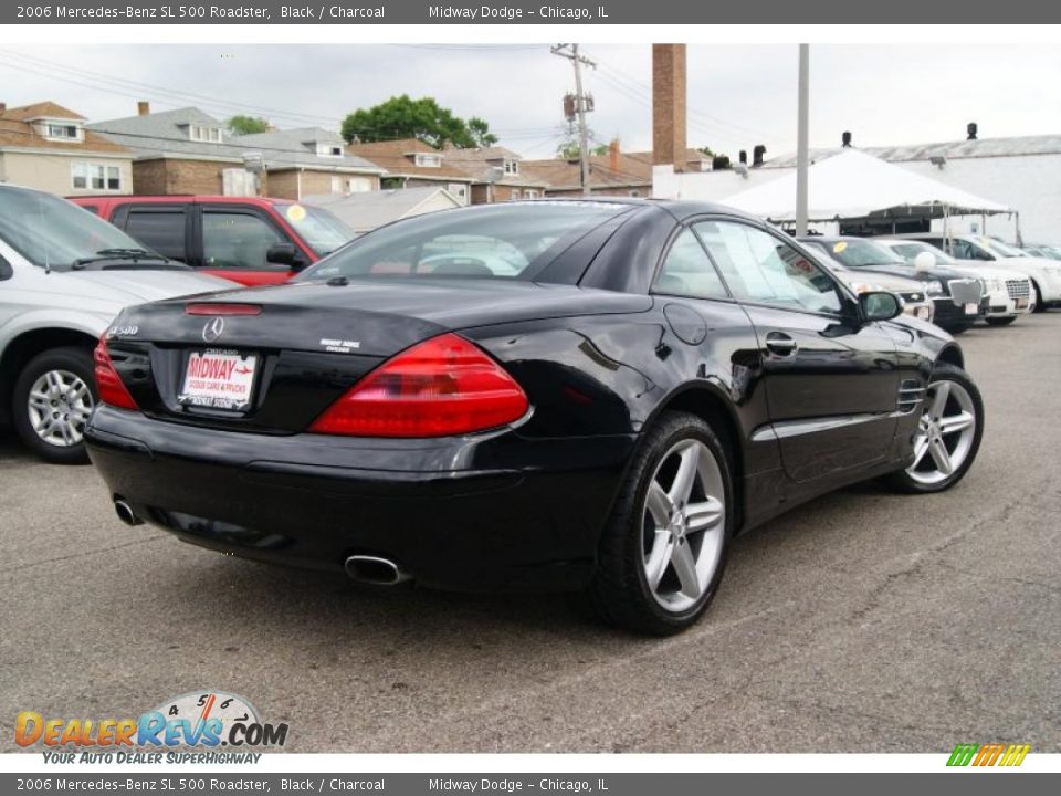 2006 Mercedes-Benz SL 500 Roadster Black / Charcoal Photo #3