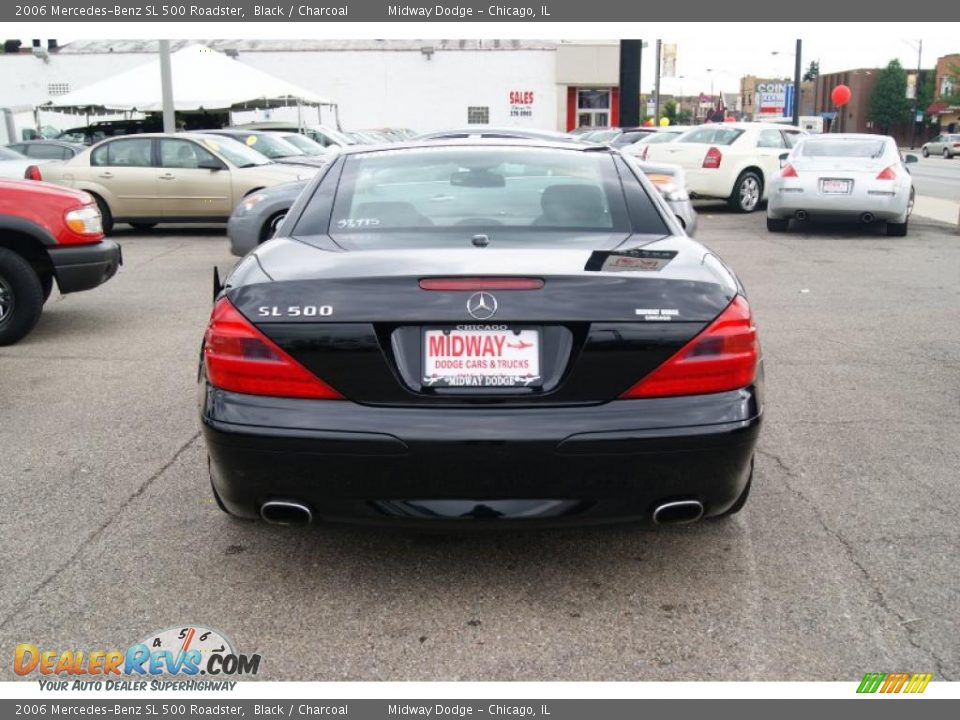 2006 Mercedes-Benz SL 500 Roadster Black / Charcoal Photo #4