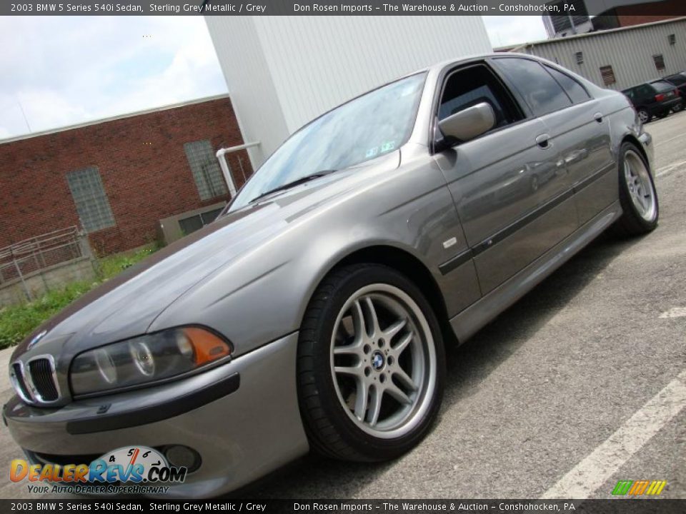 2003 BMW 5 Series 540i Sedan Sterling Grey Metallic / Grey Photo #1