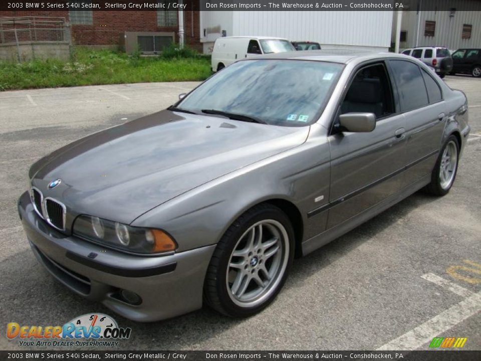 2003 BMW 5 Series 540i Sedan Sterling Grey Metallic / Grey Photo #2