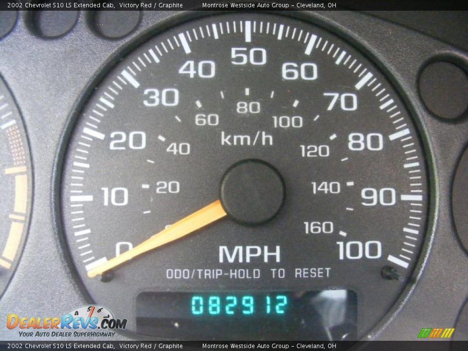 2002 Chevrolet S10 LS Extended Cab Victory Red / Graphite Photo #18