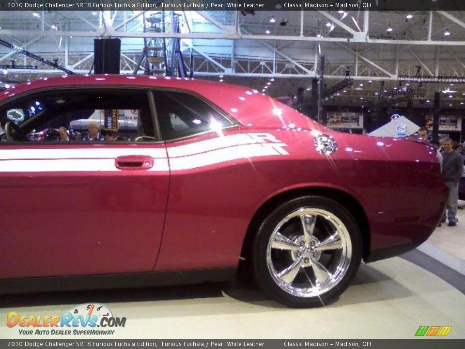 2010 Dodge Challenger SRT8 Furious Fuchsia Edition Furious Fuchsia / Pearl White Leather Photo #3