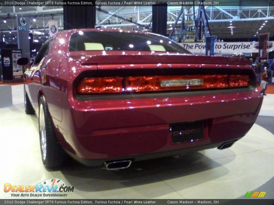 2010 Dodge Challenger SRT8 Furious Fuchsia Edition Furious Fuchsia / Pearl White Leather Photo #4