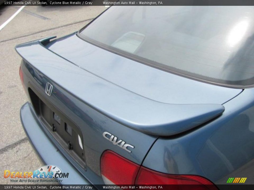 1997 Honda Civic LX Sedan Cyclone Blue Metallic / Gray Photo #7