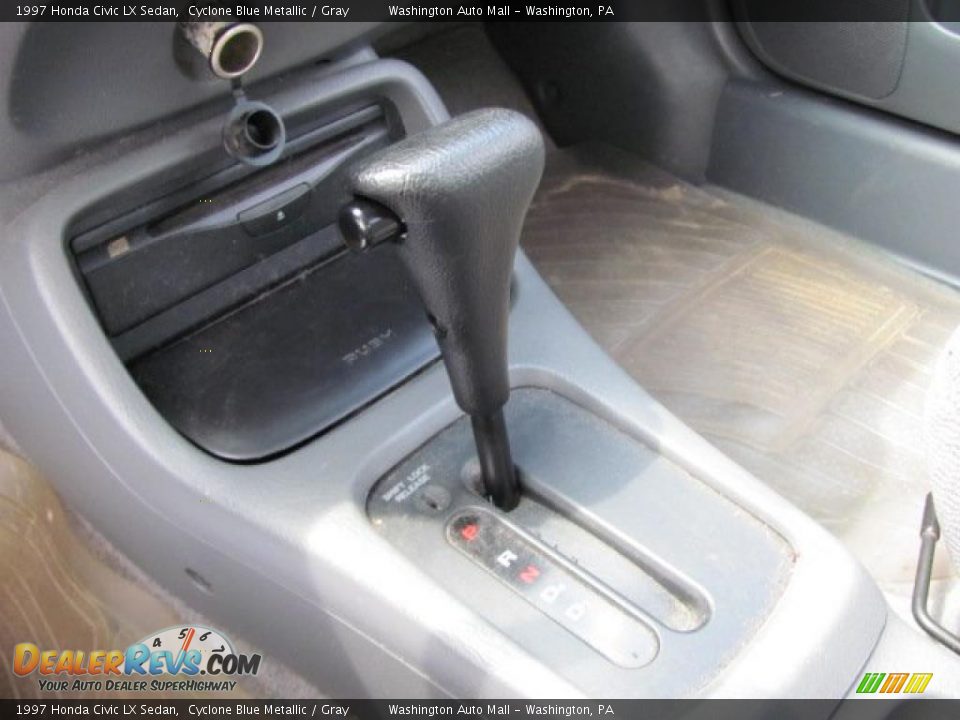 1997 Honda Civic LX Sedan Cyclone Blue Metallic / Gray Photo #15