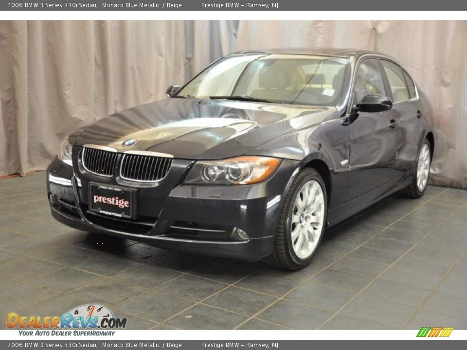 2006 BMW 3 Series 330i Sedan Monaco Blue Metallic / Beige Photo #1