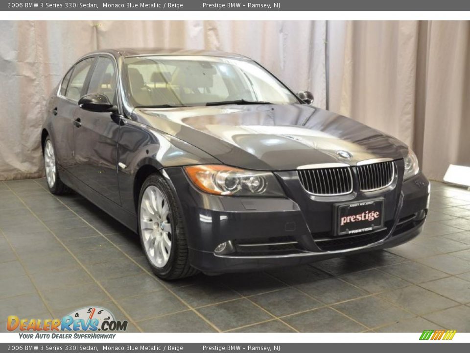 2006 BMW 3 Series 330i Sedan Monaco Blue Metallic / Beige Photo #7