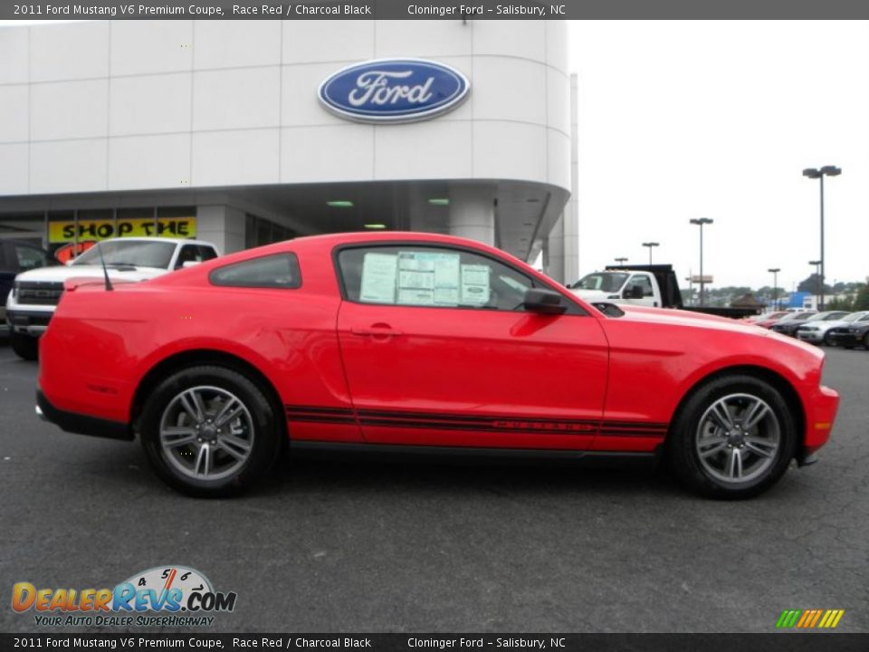 2011 Ford Mustang V6 Premium Coupe Race Red / Charcoal Black Photo #2