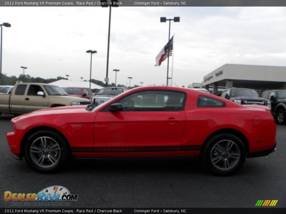 2011 Ford Mustang V6 Premium Coupe Race Red / Charcoal Black Photo #5