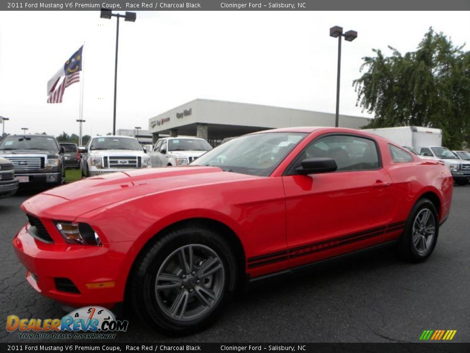 2011 Ford Mustang V6 Premium Coupe Race Red / Charcoal Black Photo #6