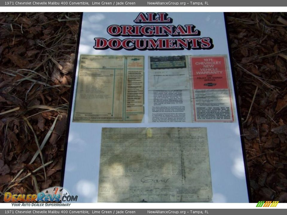 1971 Chevrolet Chevelle Malibu 400 Convertible Lime Green / Jade Green Photo #2