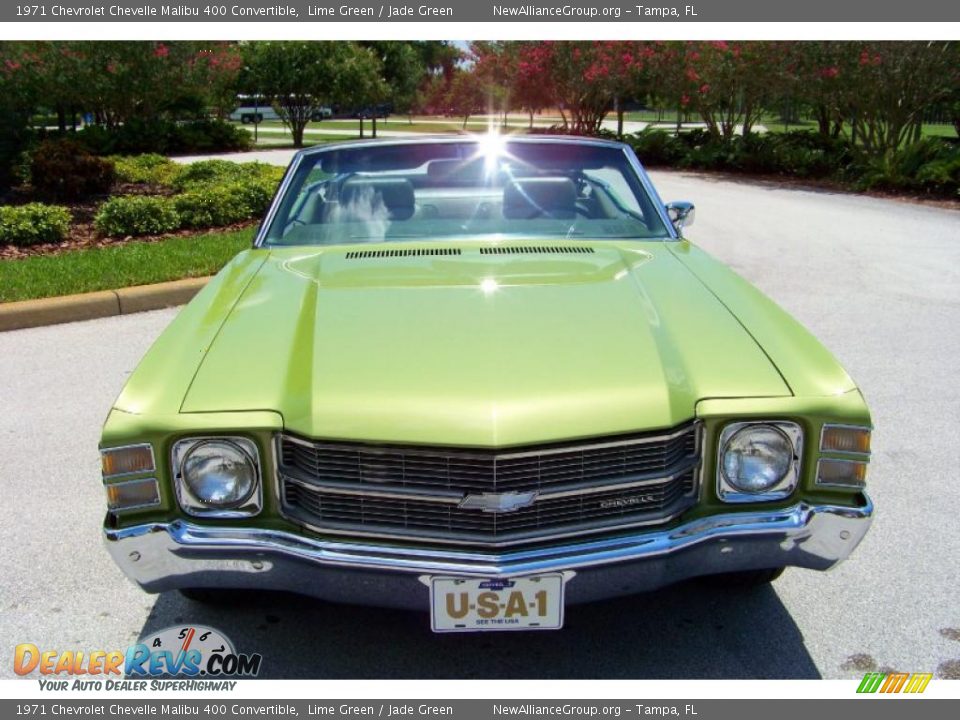 1971 Chevrolet Chevelle Malibu 400 Convertible Lime Green / Jade Green Photo #6