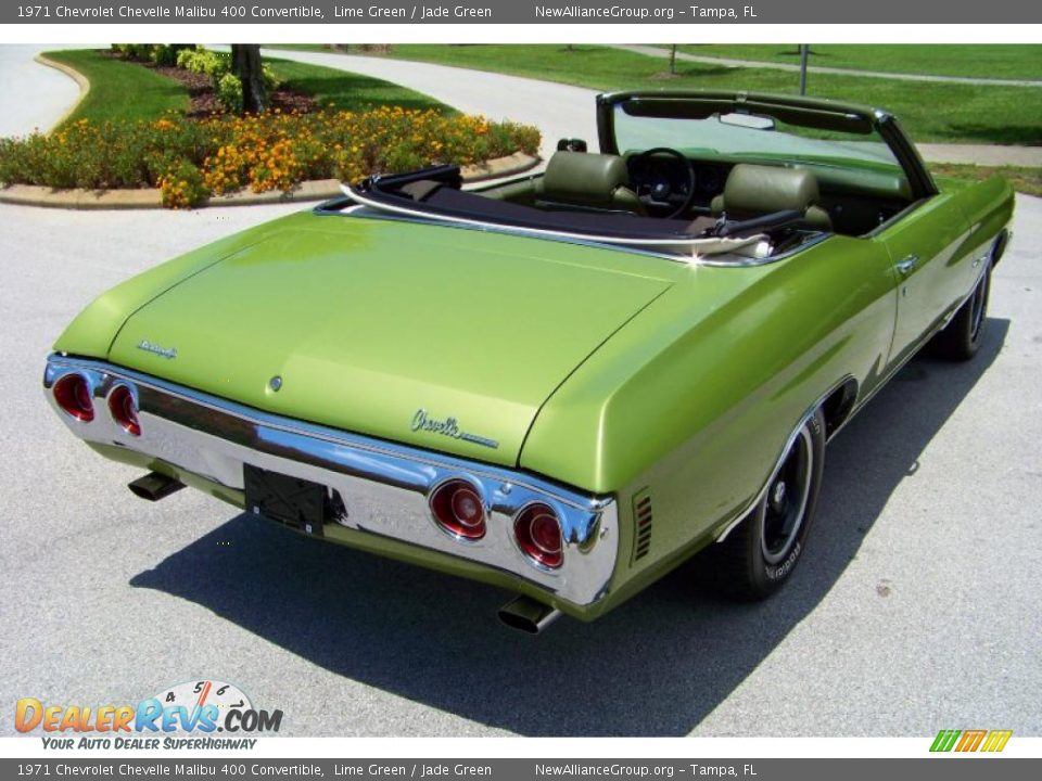 1971 Chevrolet Chevelle Malibu 400 Convertible Lime Green / Jade Green Photo #12