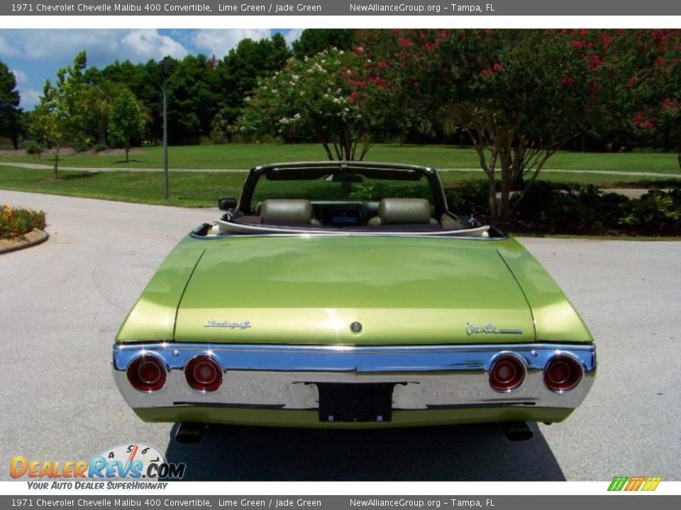 1971 Chevrolet Chevelle Malibu 400 Convertible Lime Green / Jade Green Photo #13
