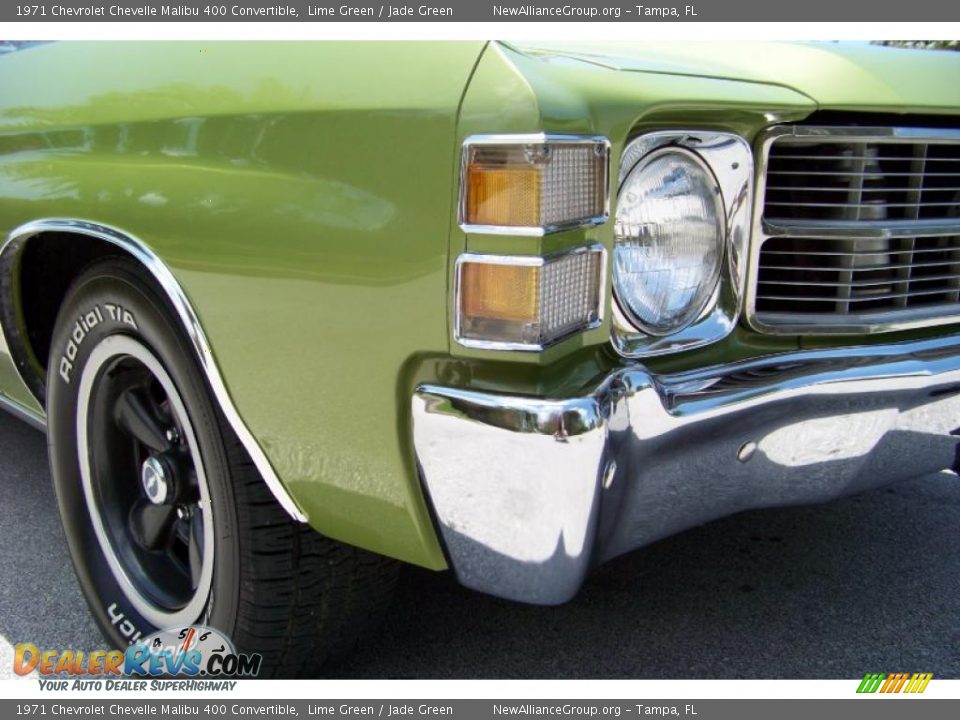 1971 Chevrolet Chevelle Malibu 400 Convertible Lime Green / Jade Green Photo #19